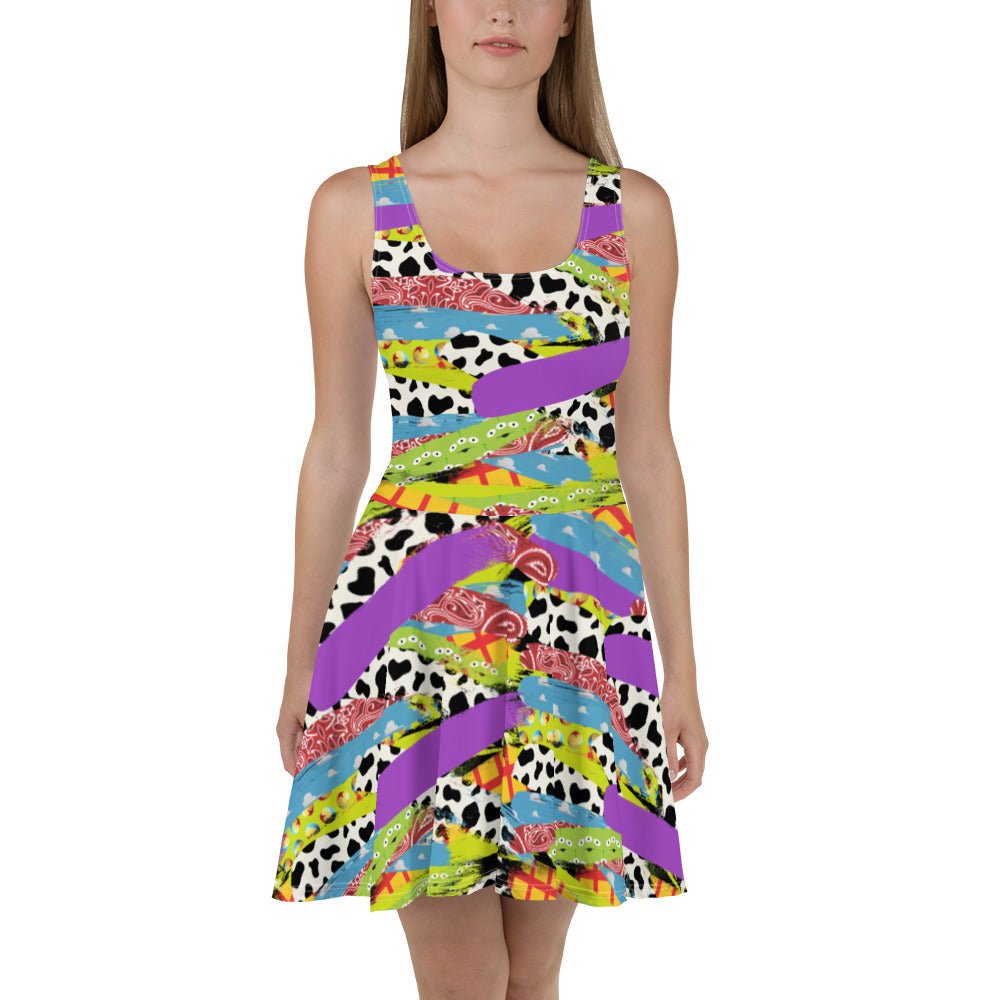 Toys Brushstrokes Skater Dress happiness is addictiveLittle Lady Shay Boutique