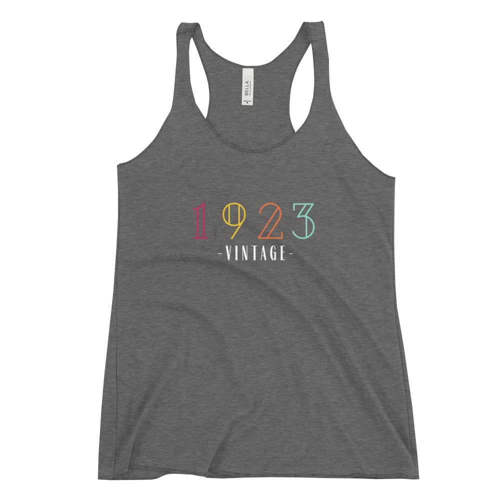 Vintage 1923 Women's Racerback Tank 100 years of wonderdisney sweatshirtsAdult T-ShirtLittle Lady Shay Boutique