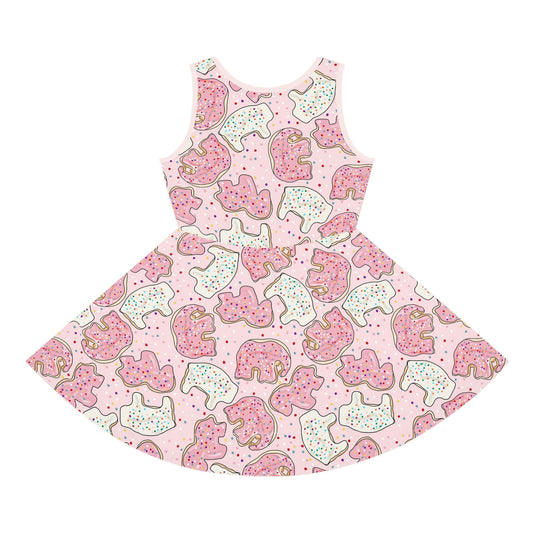Vintage Cookies Girls' Sleeveless Sundress 100 years of wonderAll Over Printkids dressLittle Lady Shay Boutique