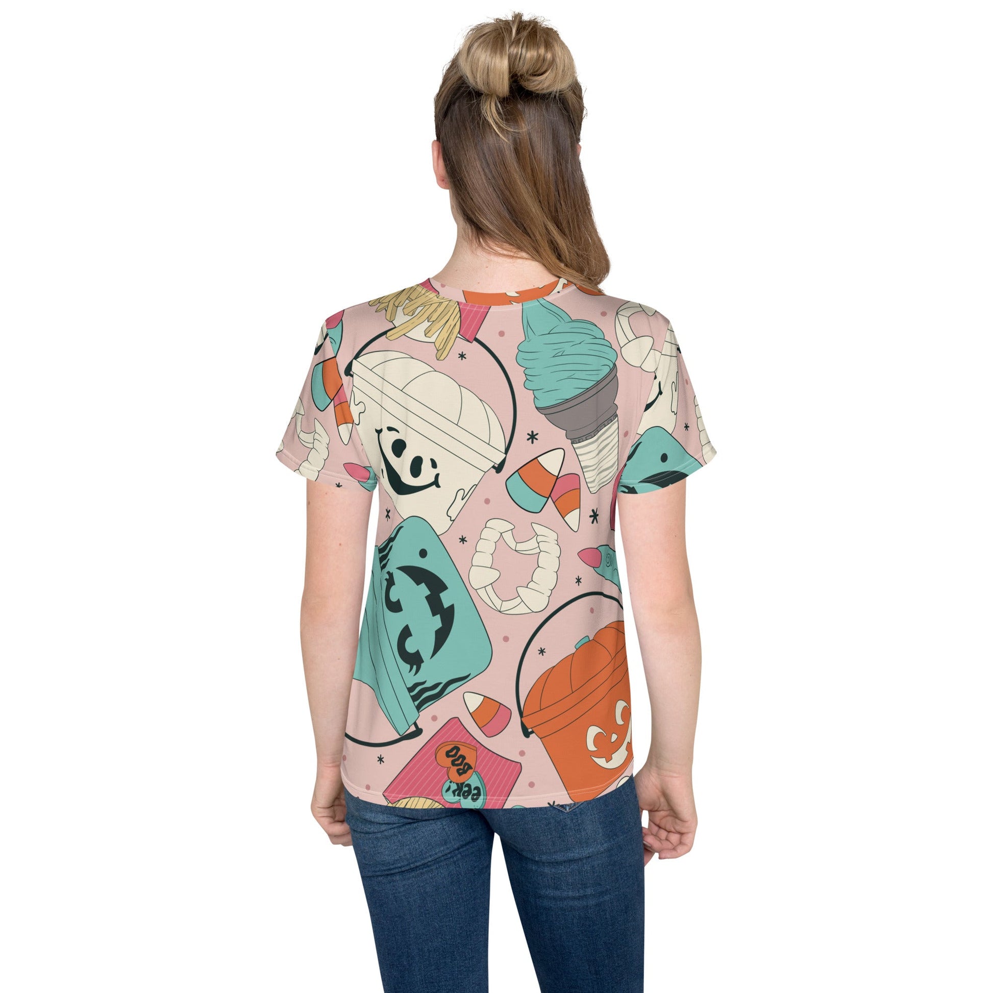 Vintage Halloween Buckets - Pink - Youth crew neck t-shirt activeweardisney boundingWrong Lever Clothing