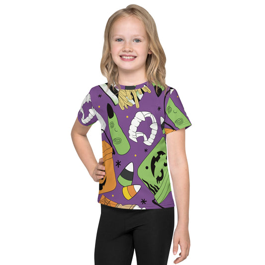 Vintage Halloween Buckets - Purple- Kids crew neck t-shirt activeweardisney boundingLittle Lady Shay Boutique