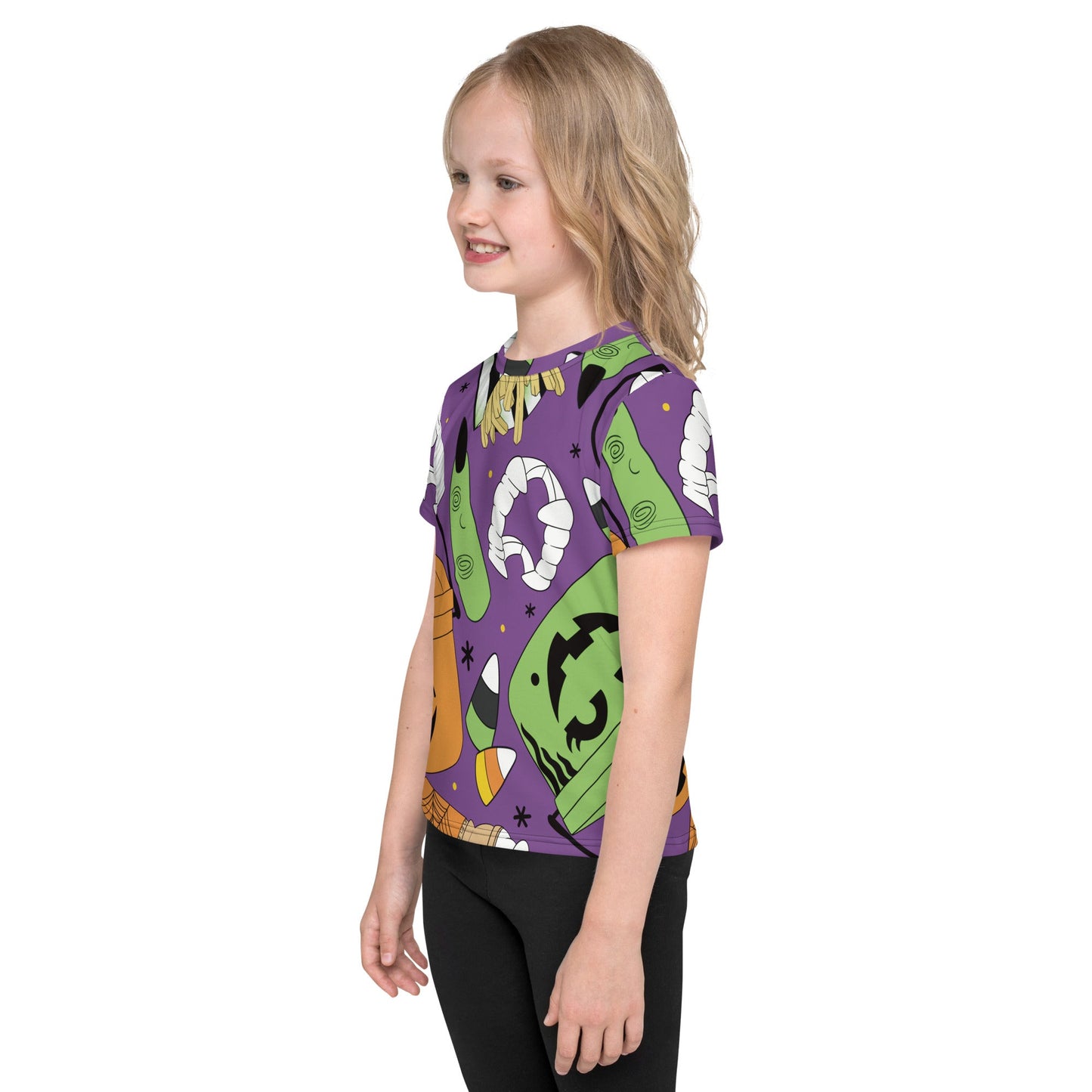 Vintage Halloween Buckets - Purple- Kids crew neck t-shirt activeweardisney boundingLittle Lady Shay Boutique