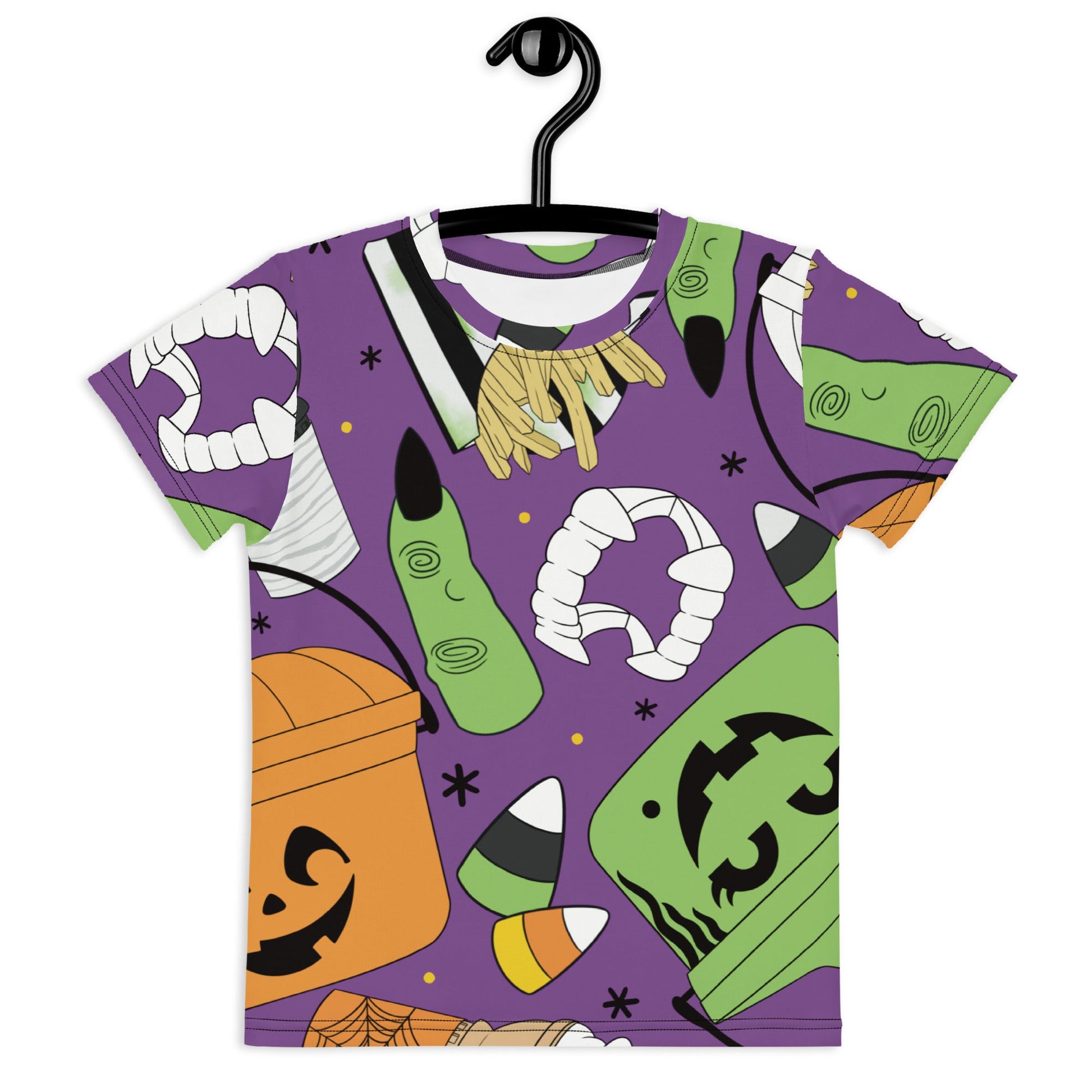 Vintage Halloween Buckets - Purple- Kids crew neck t-shirt activeweardisney boundingLittle Lady Shay Boutique