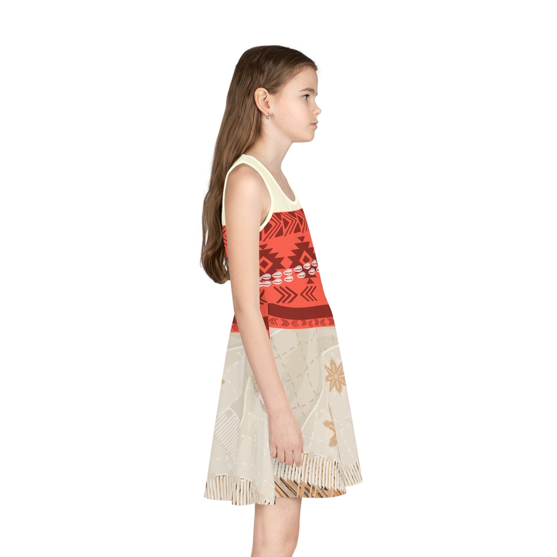 Where the Sky Meets the Sea Girls' Sleeveless Sundress All Over PrintAOPkids dressLittle Lady Shay Boutique