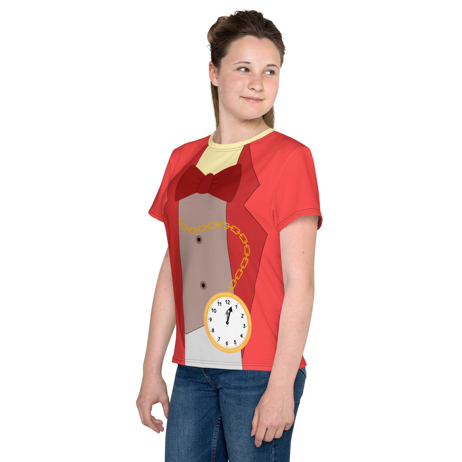 White Rabbit Wonderland Youth crew neck t-shirt active wearaliceLittle Lady Shay Boutique