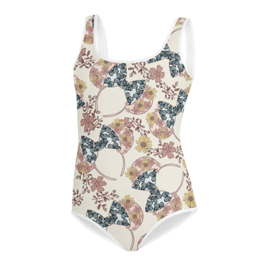 Wildflower Ears All-Over Print Youth Swimsuit happiness is addictiveLittle Lady Shay Boutique