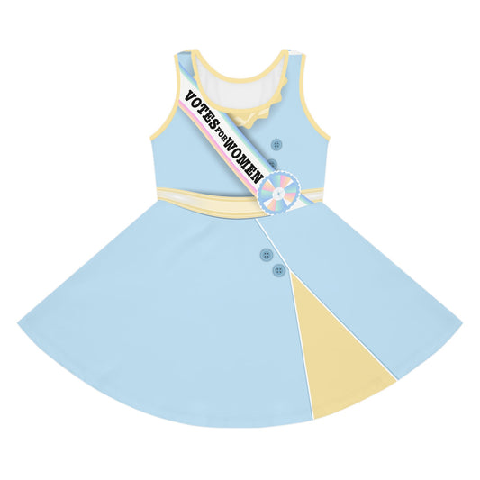 Women's Suffrage Girls' Sleeveless Sundress- costume, cosplay active wearAll Over Printkids dressLittle Lady Shay Boutique