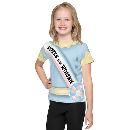 Women's Suffrage Kids crew neck t-shirt- costume, cosplay, bounding active wearboo to youKids T-ShirtLittle Lady Shay Boutique