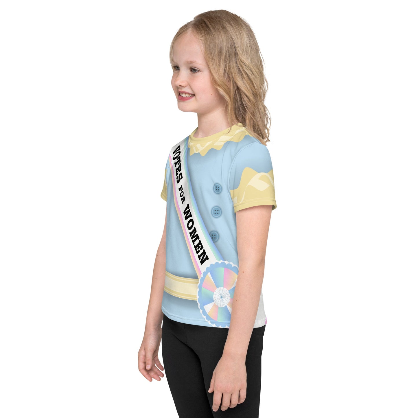 Women's Suffrage Kids crew neck t-shirt- costume, cosplay, bounding active wearboo to youKids T-ShirtLittle Lady Shay Boutique