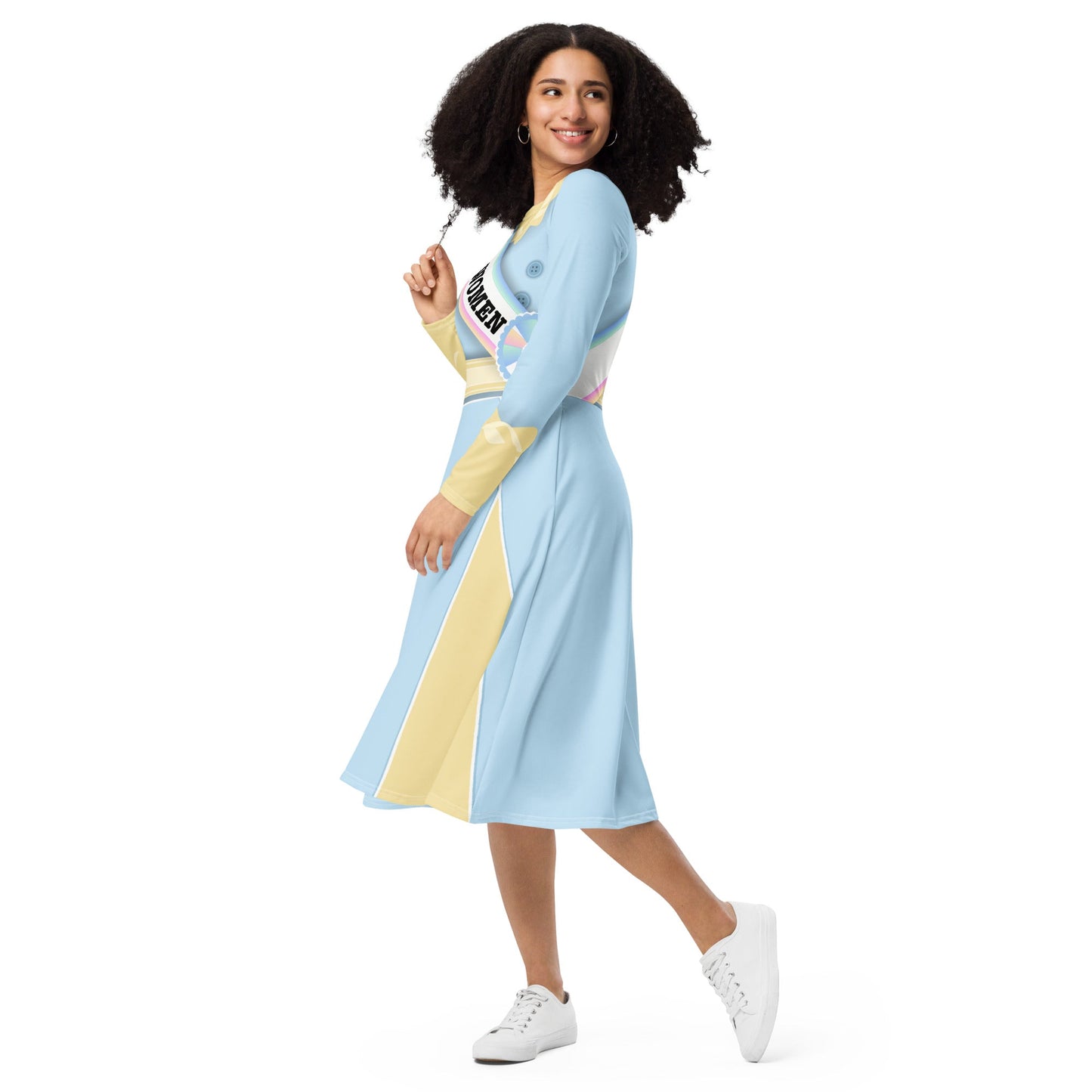 Women's Suffrage long sleeve midi dress- cosplay, bounding, costume active wearboo to youSkater DressLittle Lady Shay Boutique