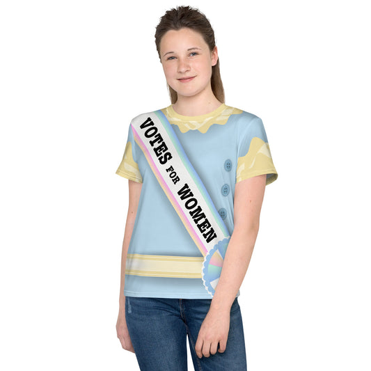 Women's Suffrage Youth crew neck t-shirt- costume, cosplay, bounding active wearboo to youKids T-ShirtLittle Lady Shay Boutique
